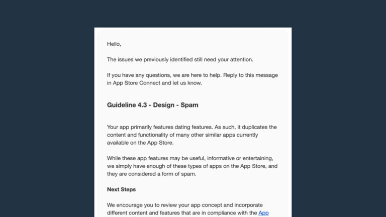「Guideline 4.3 – Design – Spam」でiOSアプリが審査落ちして解決した知見